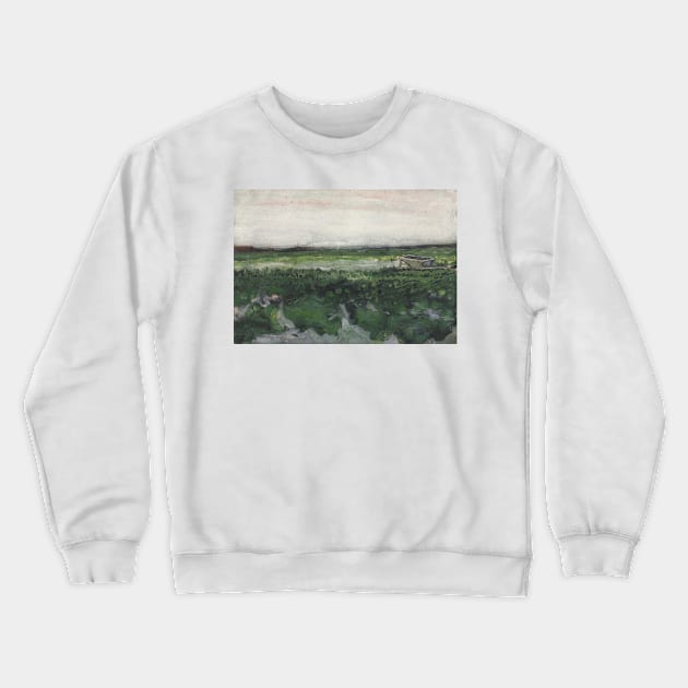 Landscape with Wheelbarrow by Vincent van Gogh Crewneck Sweatshirt by Classic Art Stall